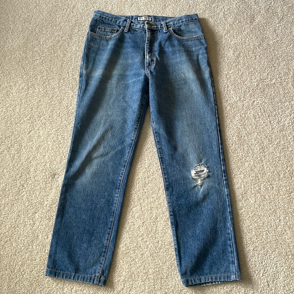 Vintage Georges Marciano for Guess Relaxed Fit Distressed Denim Blue Jeans W36